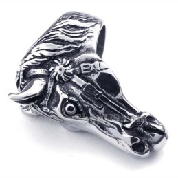 Titanring Mit Pferdekopf