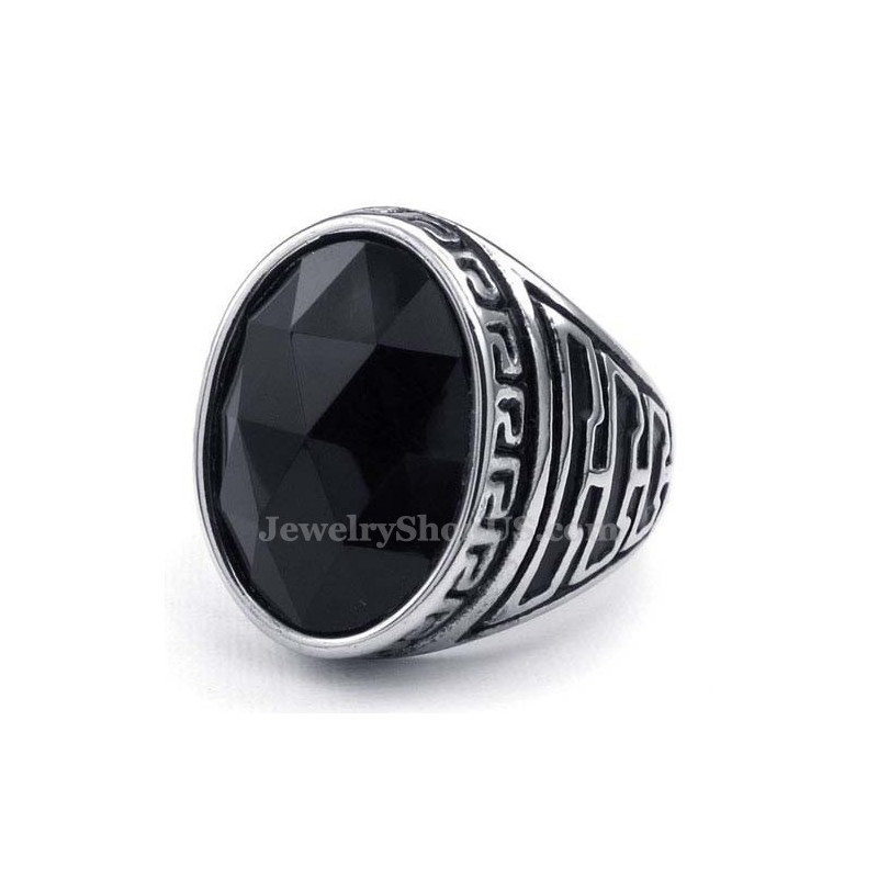 Herren Titanring Mit Schwarzem Zirkon Herren Titanring Mit Schwarzem Zirkon