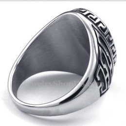 Herren Titanring Mit Schwarzem Zirkon