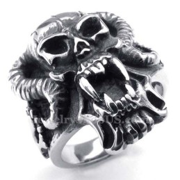 Totenkopfring Aus Titan