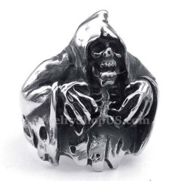 Totenkopfring Aus Titan