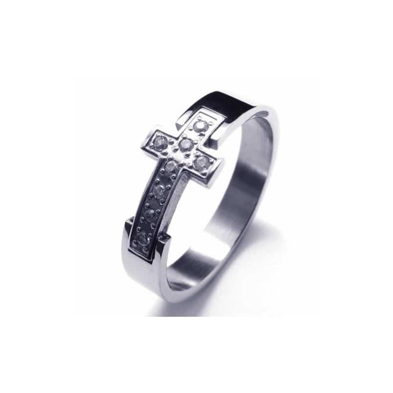 8 Mm Kreuzdiamant-Unisex-Bandring Aus Titan 8 Mm Kreuzdiamant-Unisex-Bandring Aus Titan