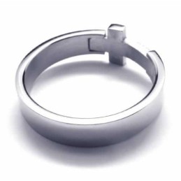 8 Mm Kreuzdiamant-Unisex-Bandring Aus Titan