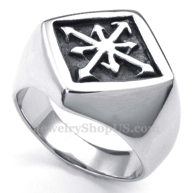 Titan-Ring Mit Pfeilkreuz Titan-Ring Mit Pfeilkreuz
