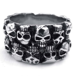 Runder Totenkopfring Aus Titan