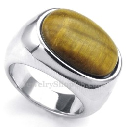 Herrenmode Titanring Mit Zierstein