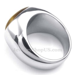 Herrenmode Titanring Mit Zierstein