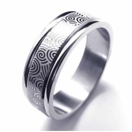6 Mm Titanring Mit Zwei Rillen