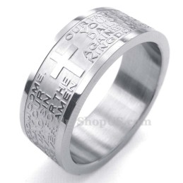 Titanring Mit Totenkopf Und Englischer Aufschrift