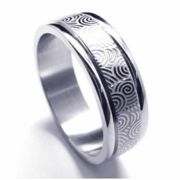 6 Mm Titanring Mit Zwei Rillen