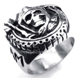 Totenkopfring Aus Titan