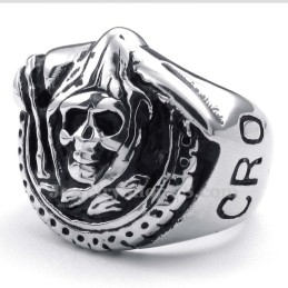 Totenkopfring Aus Titan