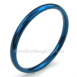 2 Mm Runder Blauer Titanring