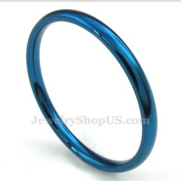 2 Mm Runder Blauer Titanring