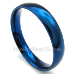 Mm Runder Blauer Titanring