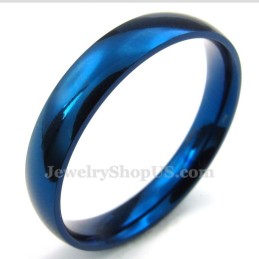 Mm Runder Blauer Titanring