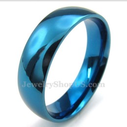 6 Mm Runder Blauer Titanring