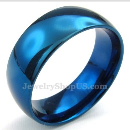 8 Mm Runder Blauer Titanring