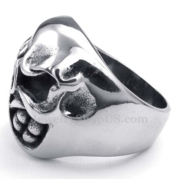 Totenkopfring Aus Titan