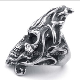 Totenkopfring Aus Titan