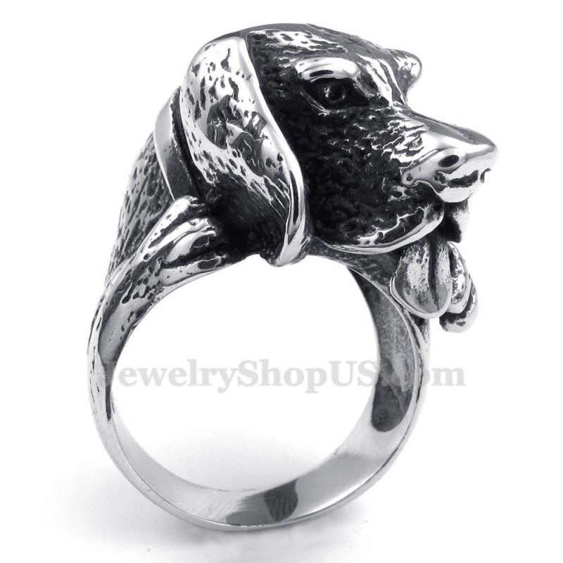 Titanring Mit Hundekopf Titanring Mit Hundekopf