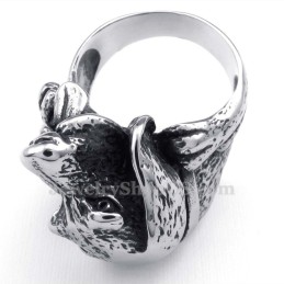 Titanring Mit Hundekopf