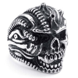 Totenkopfring Aus Titan