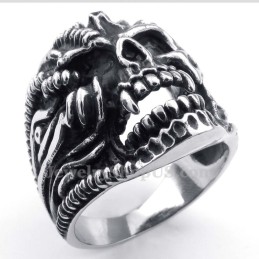 Totenkopfring Aus Titan