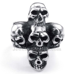Totenkopfring Aus Titan
