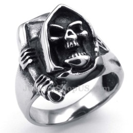 Totenkopfring Aus Titan