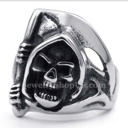 Totenkopfring Aus Titan