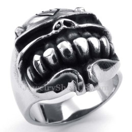 Totenkopfring Aus Titan