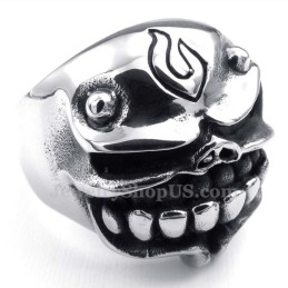 Totenkopfring Aus Titan