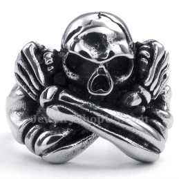 Totenkopfring Aus Titan
