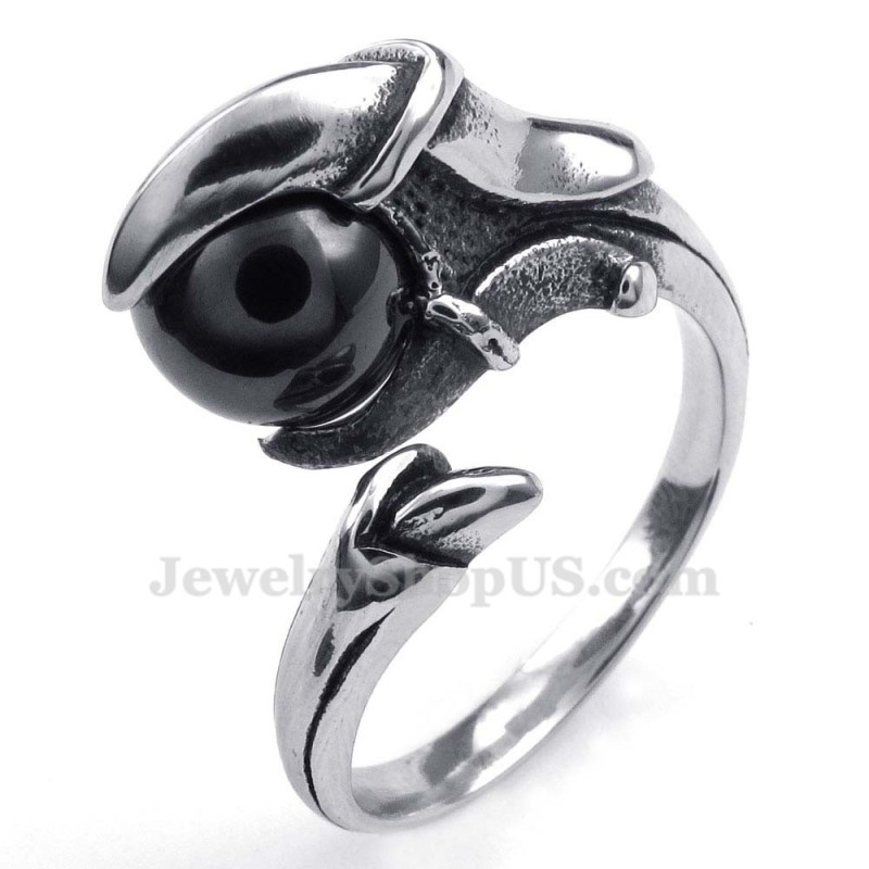Pfotenring Aus Titan Mit Schwarzem Zirkon Pfotenring Aus Titan Mit Schwarzem Zirkon