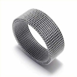Meshed Unisex 8Mm Titanring