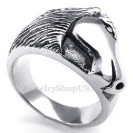 Titanring Mit Pferdekopf