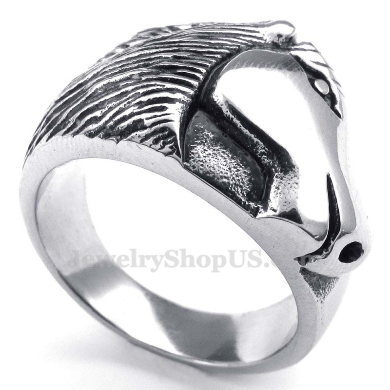 Titanring Mit Pferdekopf Titanring Mit Pferdekopf