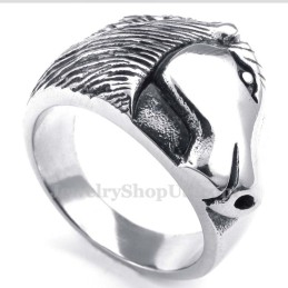 Titanring Mit Pferdekopf