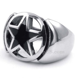 Titanring Mit Fünfzackigem Stern