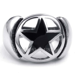 Titanring Mit Fünfzackigem Stern
