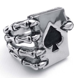 Titan Skelett Geisterhand Spaten Poker Fingerring
