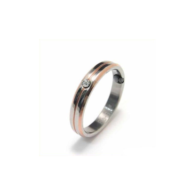 4 Mm Großer Court-Band-Ring Aus Titan Mit Diamanten Und Goldeinlage 4 Mm Großer Court-Band-Ring Aus Titan Mit Diamanten Und Goldeinlage