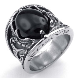 Titanring Mit Schwarzem Zirkon