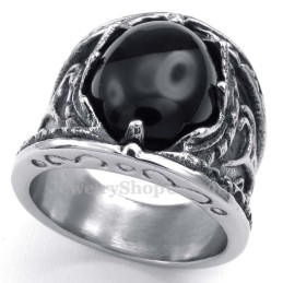 Titanring Mit Schwarzem Zirkon