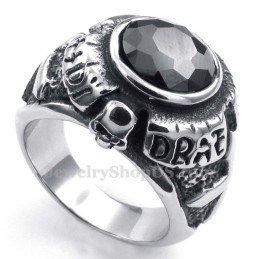 Titanring Mit Schwarzem Zirkon