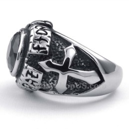 Titanring Mit Schwarzem Zirkon