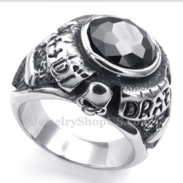 Titanring Mit Schwarzem Zirkon