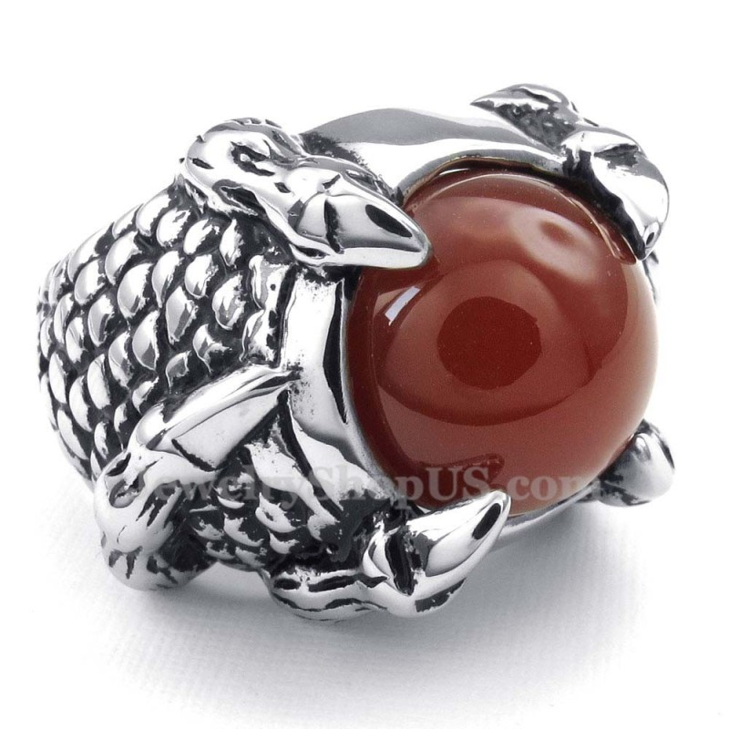 Titanring Mit Schwarzer Achateinlage Titanring Mit Schwarzer Achateinlage