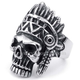 Titan Indianer Totenkopf Ring